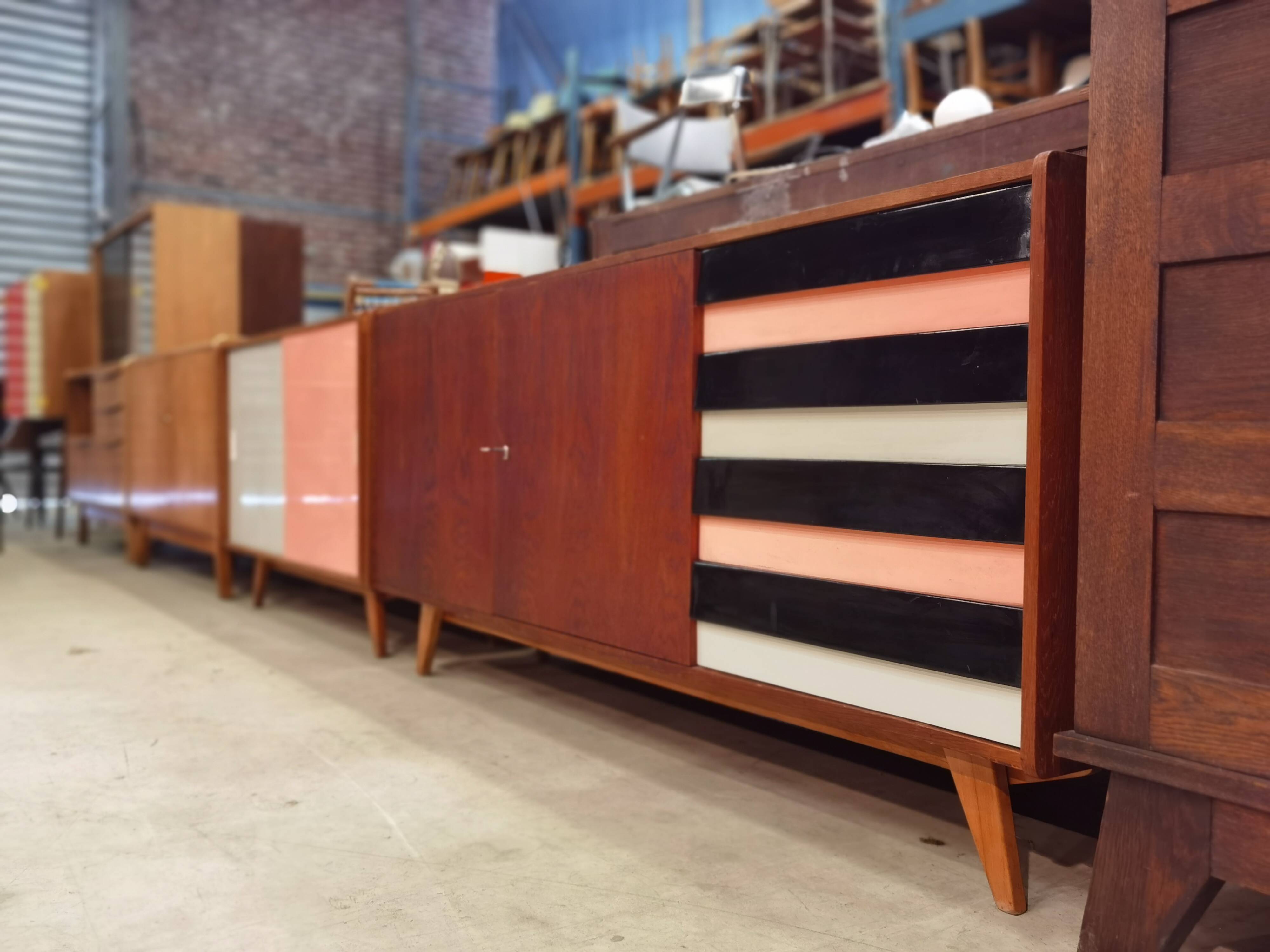 Sideboard U-460 by Jiri Jiroutek Rose and Grise