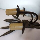 4 wrought iron sconces