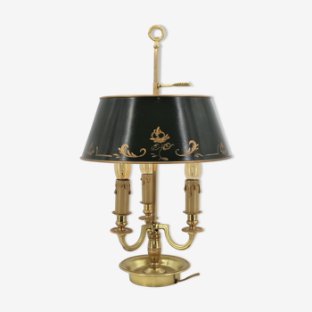 golden massive bronze bouillotte lamp