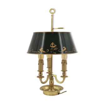 golden massive bronze bouillotte lamp