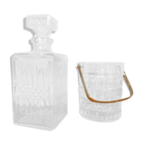 Whisky carafe set and ice bucket