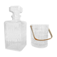 Whisky carafe set and ice bucket