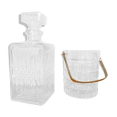 Whisky carafe set and ice bucket