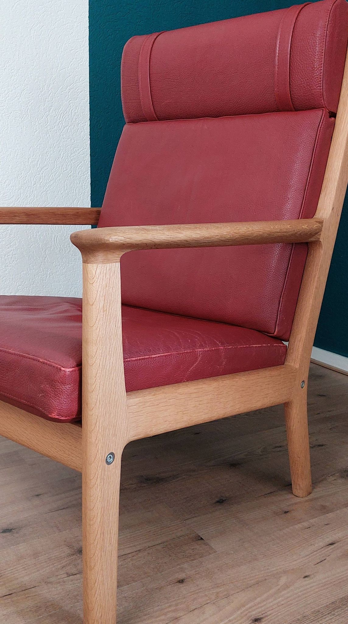 High Back Lounge Chair GE 265 by H J Wegner For Getama.