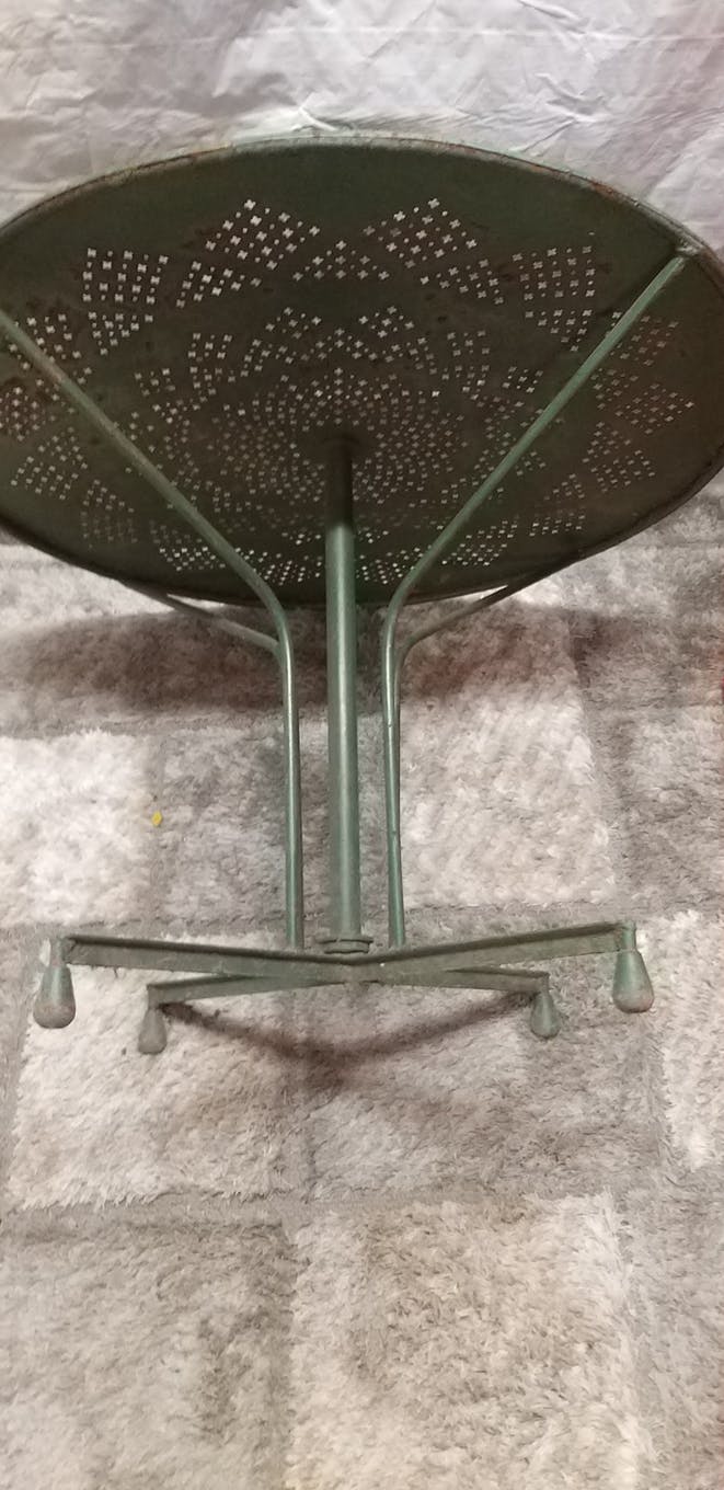 Wrought iron garden table
