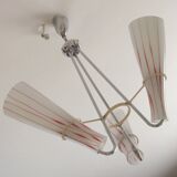 Nickel-plated chandelier Zukov, 1970s