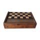 Jeu ancien de backgammon et d'échecs en bois