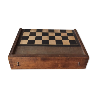 Ancient game of backgammon and wooden chess