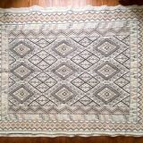 Authentic beige and brown margoum carpet
