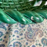 Braided earthenware basket