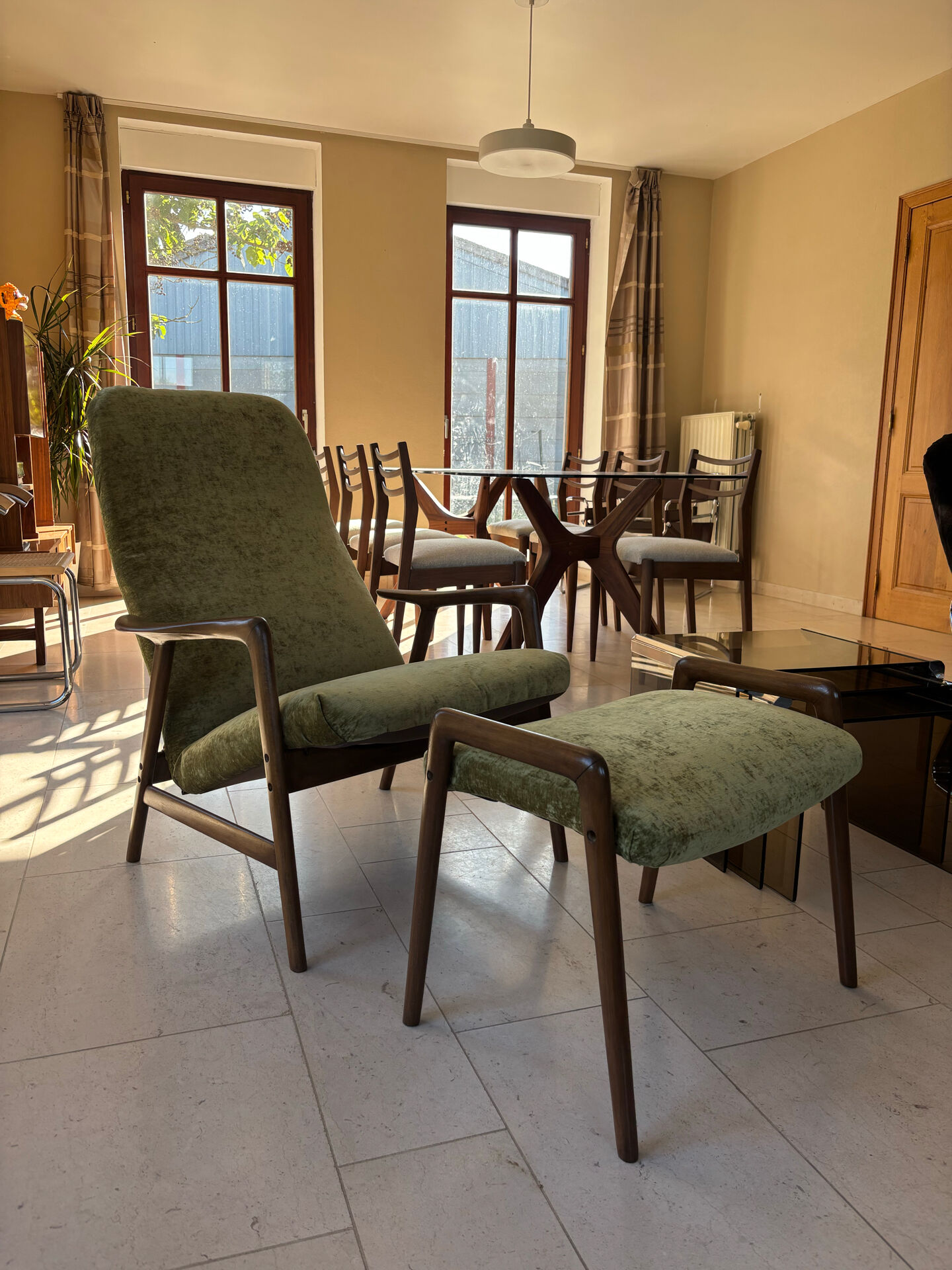 Fauteuil et ottoman Alf Svensson