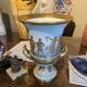 Medici vase in Italian porcelain and gilded with gold