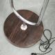 1940s Art Deco Chrome Floor Lamp with Opaline Globe and Side Table