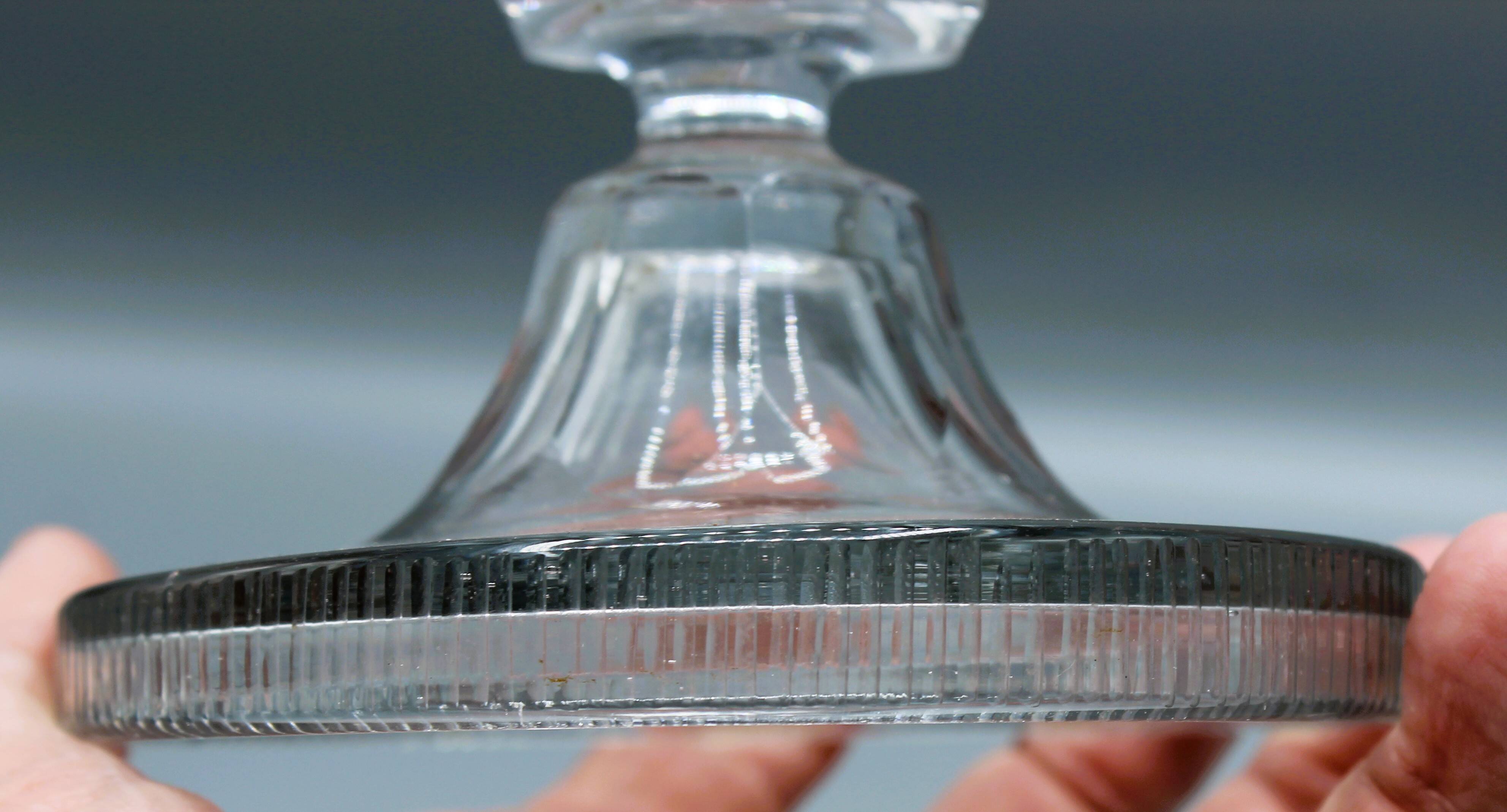 Ancien drageoir bonbonniere coupe cristal 19 xix eme bacarat