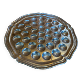 Old Plate Snails Stainless Steel Tray 36 Slots Made In France #E12