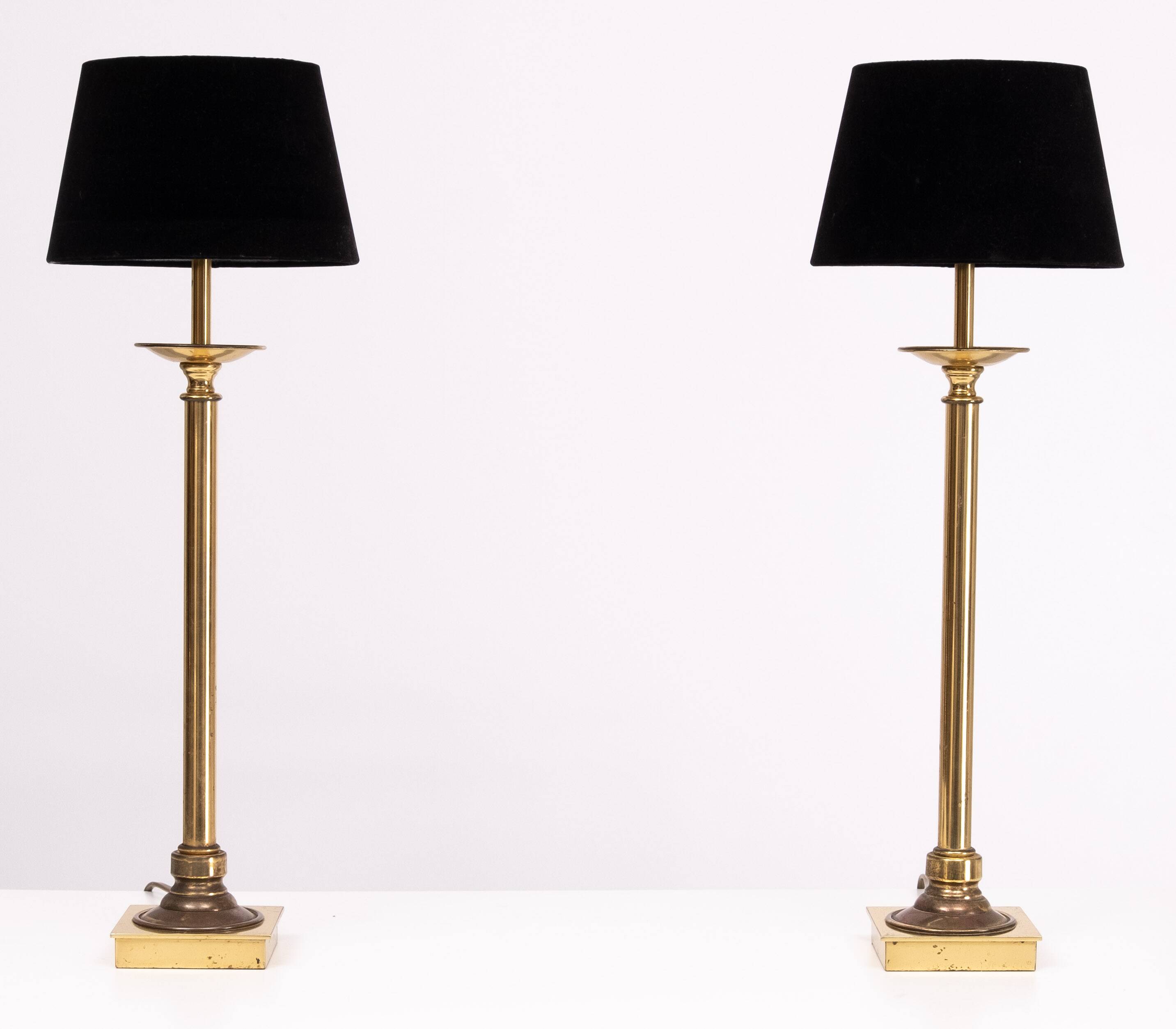 High Classic Brass Table lamps 1970s Germany