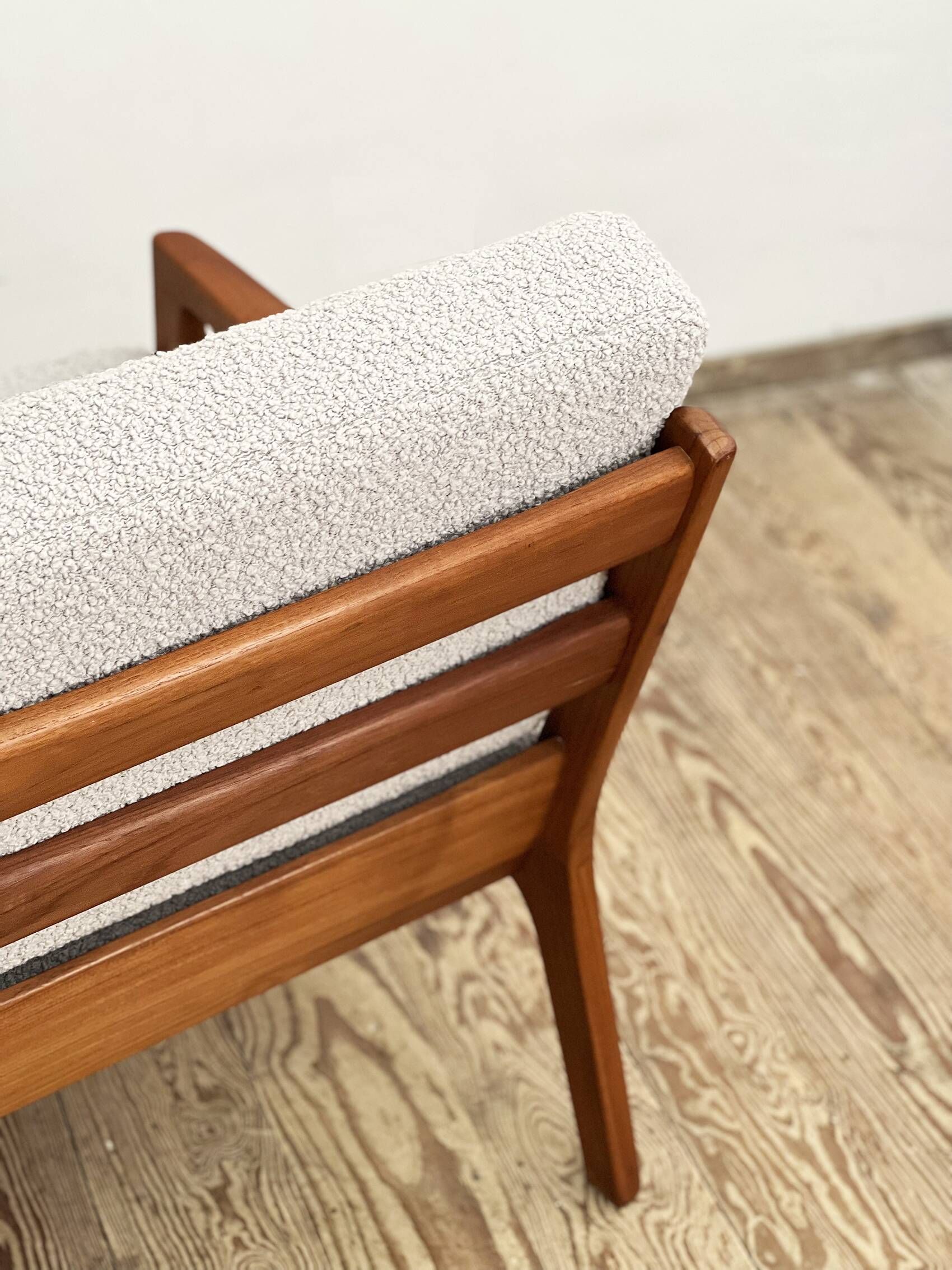 Mid Century Modern 3-Seat Sofa, Ole Wanscher for France & Son, Senator Teak, Danish Design Couch