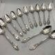 Set of 12 BOULENGER silver-plated metal dessert spoons