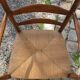 Fauteuil campagne en bois et paille début 20eme