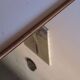 Grand miroir mural en bois vintage