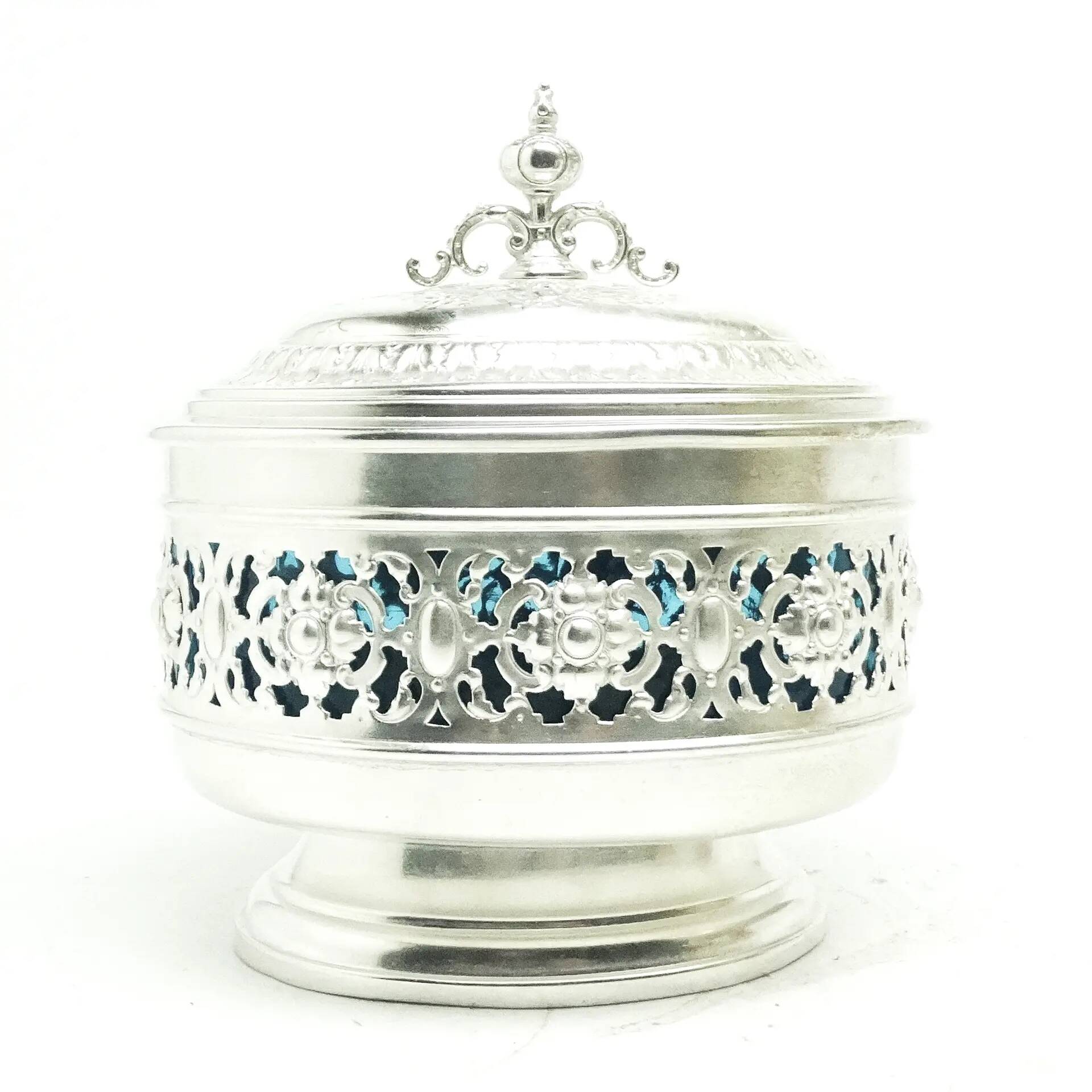 Sugar bowl, Eclecticism, silver-plated brass, WMF, Germany, 19th century