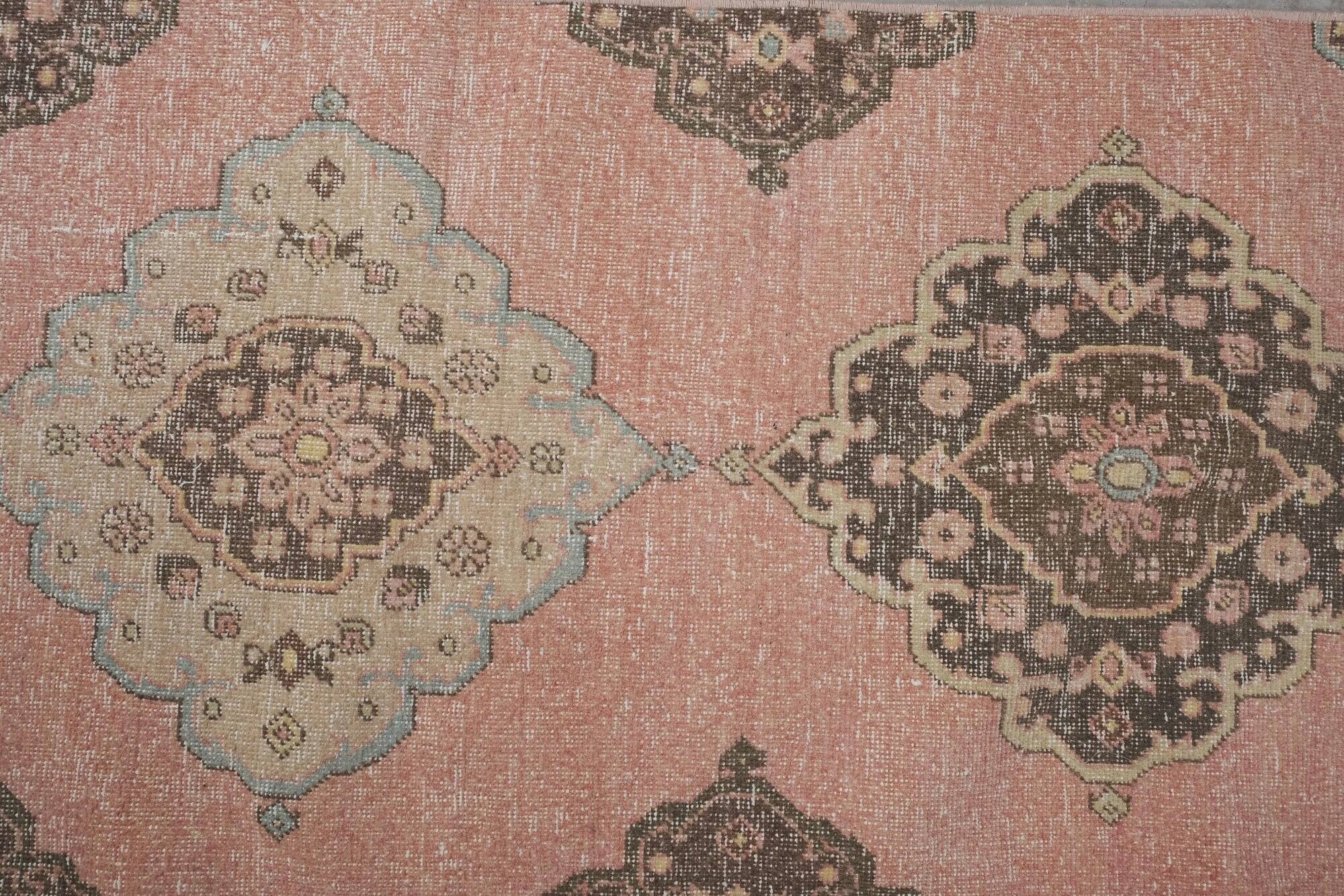 Vintage Turkish hallway rug 85x754 cm