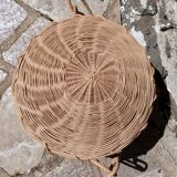 Panier en osier rond avec couvercle