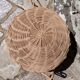 Round wicker basket with lid