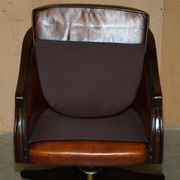 Restored leather captain's or director's chair