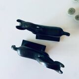 Pair of iron horse bookends