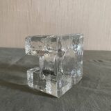Molded glass candle holder