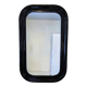 Miroir vintage noir aux angles arrondis