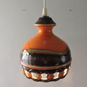 Vintage ceramic pendant lamp Fat Lava Germany 60s