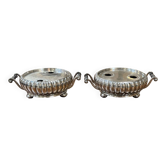 Pair of silver-plated hot plates from the 1950s.