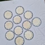 Set of 11 Dessert Plates Ter De Fer Salins Rivoli Model