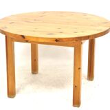 Pine dining table, suede, 1970