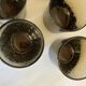 Set de 6 verres gobelets en verre bullé 1970