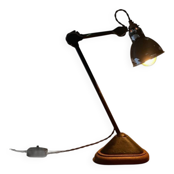 Lampe ajustable gras brevetée sgdg '' n206 / n1056 ''petit modèle'' alu