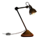 Patented adjustable lamp sgdg "n206 / n1056" "small model" aluminium