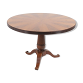 Italian round dining table in veneer, 1930s