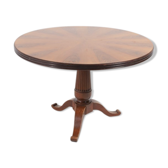 Italian round dining table in veneer, 1930s