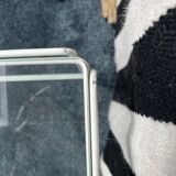 3 nesting tables by Max Sauze for Isocèle – 1970s – white metal & glass