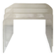 Table basse gigogne modulable en plexiglas, D. Lange Marais Les invisibles