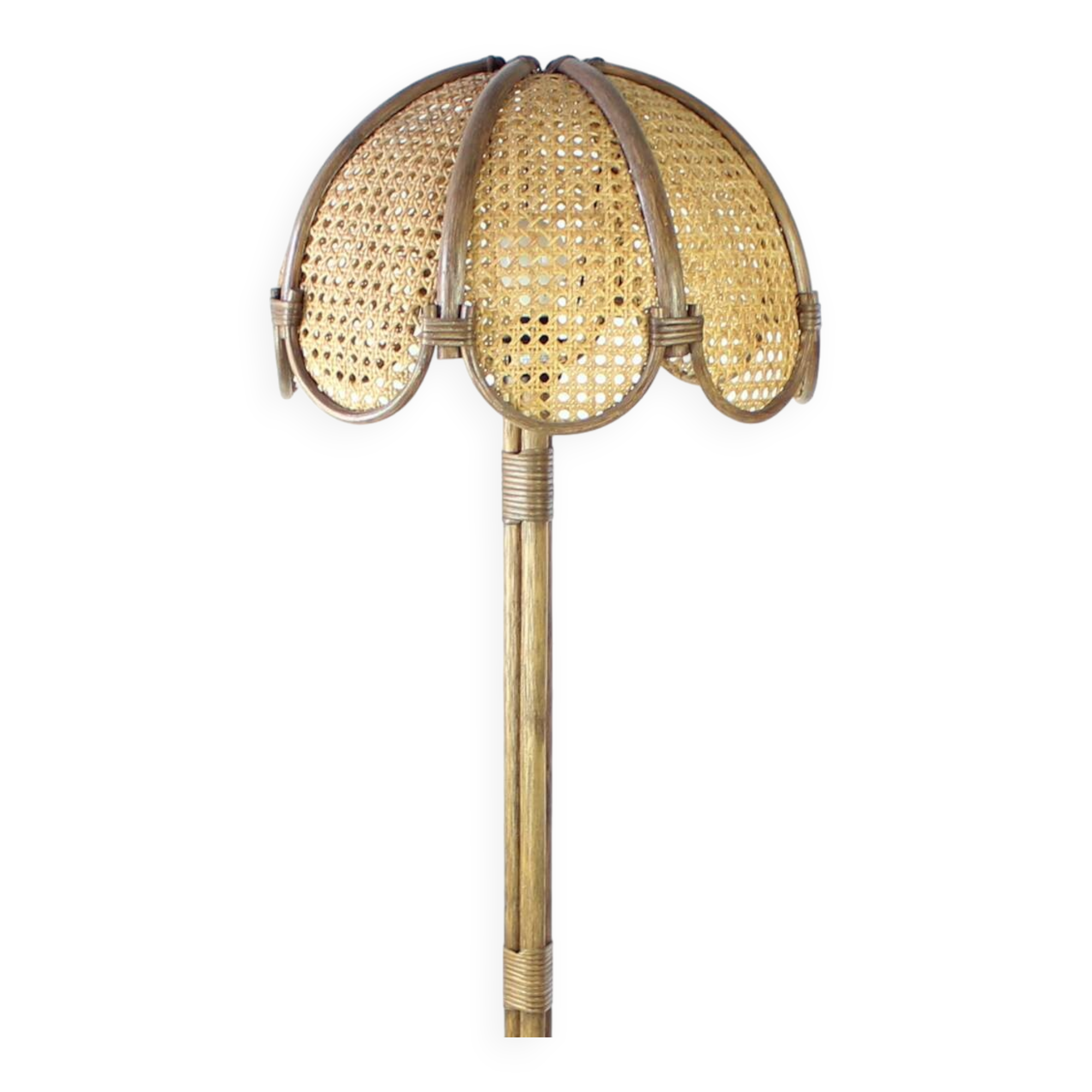 Lampadaire Autoportant En Bambou, République Tchèque Années 1990