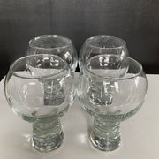 Set of 4 "balloon" glasses by Durobor from the 1970s.