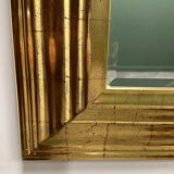 Very large Deknudt mirror with faux gold leaf frame, 1980s. Belgium