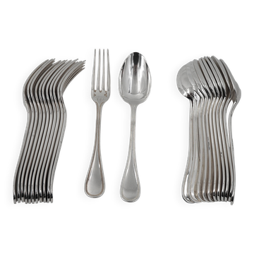 Christofle Albi 12 table settings silver-plated metal 24 pieces excellent condition