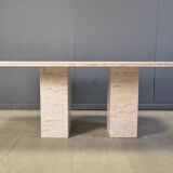 Table à manger en marbre vintage, années 1970