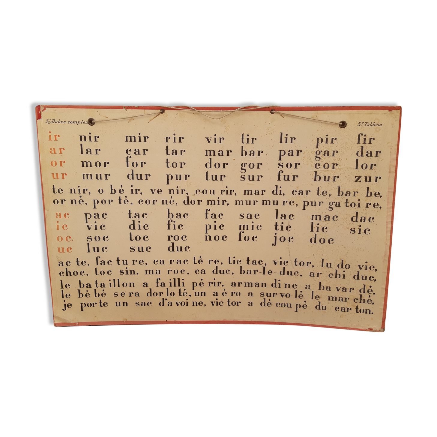 Old school poster "complex syllables"