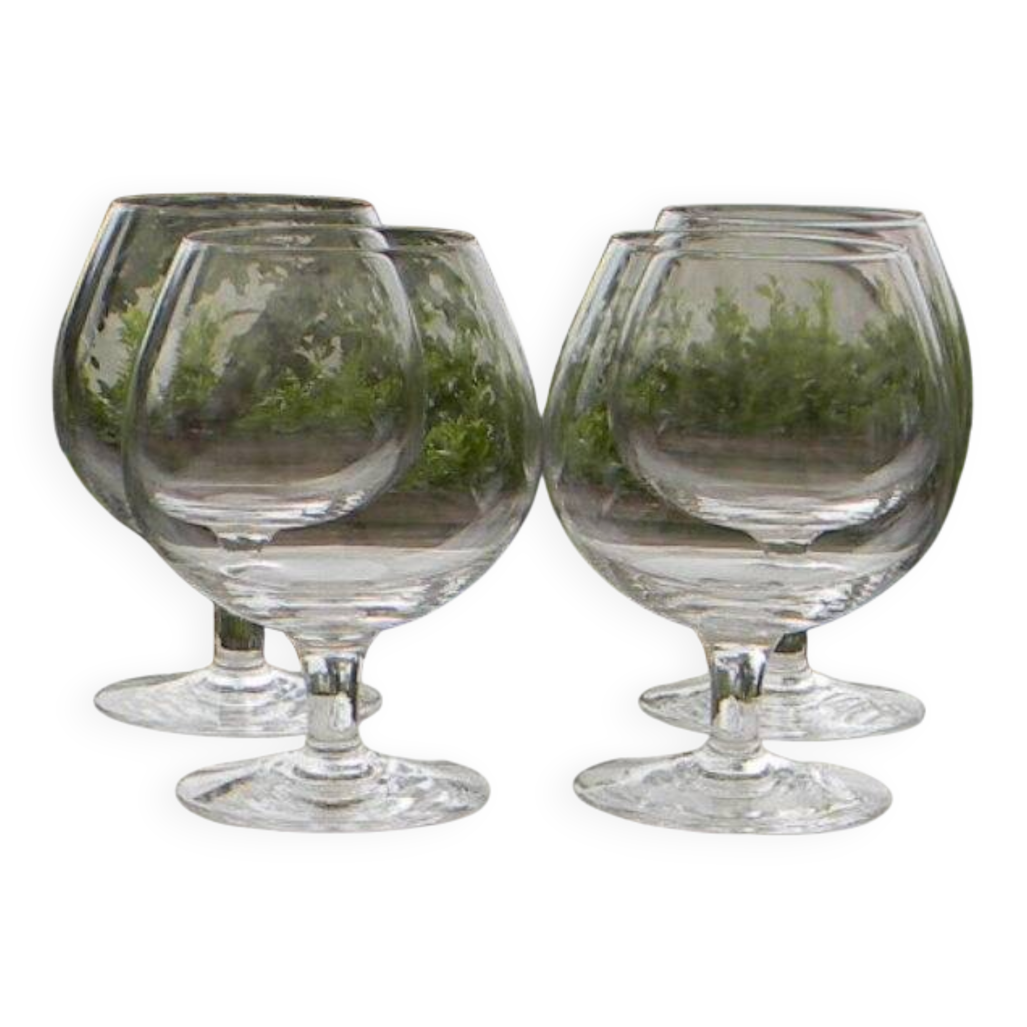 Set of 4 SEVRES crystal cognac glasses.